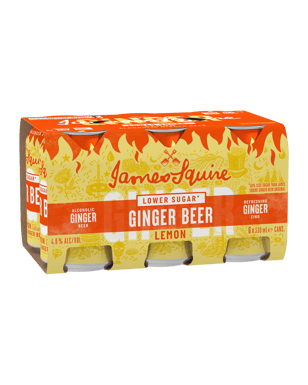 James Squire Lower Sugar Alcoholic Ginger Beer With Lemon Cans   6 Pack