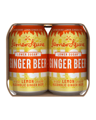 James Squire Lower Sugar Alcoholic Ginger Beer With Lemon Cans   6 Pack