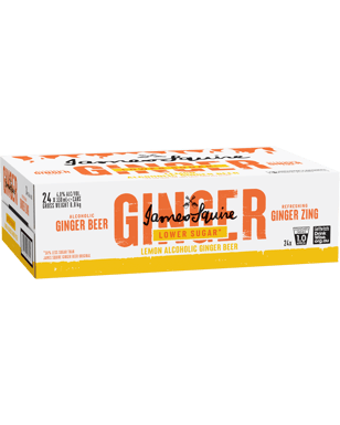 James Squire Lower Sugar Alcoholic Ginger Beer With Lemon Cans   24 Case