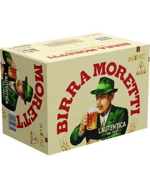 Birra Moretti Lager Bottles 330ml  24 Case