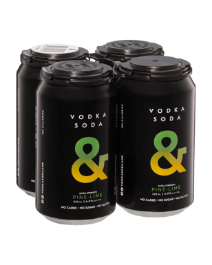 Ampersand Vodka & Pine Lime Can 355ml  4 Pack