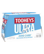 Tooheys Ultra Zero Carb Can 375ml  6 Pack