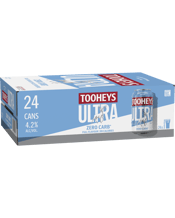 Tooheys Ultra Zero Carb Can 375ml  24 Case