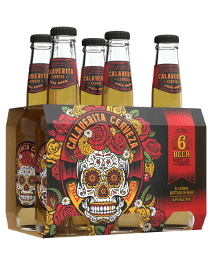 Calaverita Cerveza Lager Bottles 330ml  6 Pack