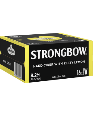 Strongbow Hard Cider Zesty Lemon Cans 375ml  16 Case