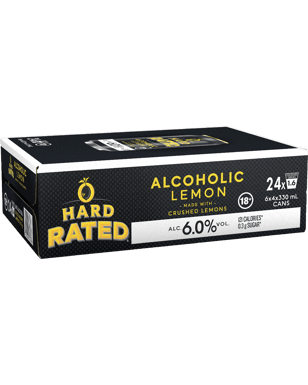 Hard Rated Lemon 6% Cans 330ml  24 Case