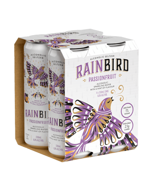 Rainbird Seltzer Passionfruit 6% Cans 330ml  4 Pack