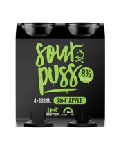 Sour Puss Apple Cans 330ml  4 Pack