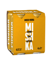 Mishka Mixed Vodka Lemon Lime Bitters Cans 330ml  4 Pack
