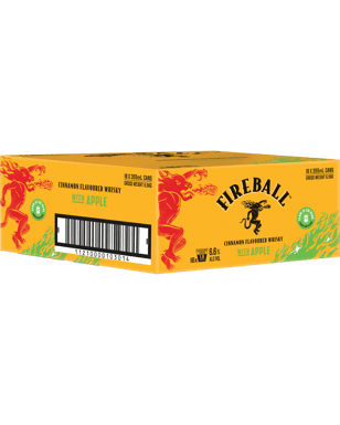 Fireball Cinnamon Whisky With Apple Cans 355ml  16 Case