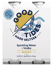 Good Tides Hard Seltzer Mango 4.3% 330ml  4 Pack