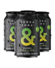 Ampersand Vodka Soda & Pine Lime 6% Cans 330ml  4 Pack