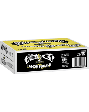 Brookvale Union Vodka Lemon Squash Cans 330ml  24 Case