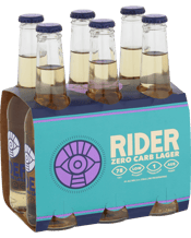 Rider Zero Carb 4% Lager Bottles 330ml  6 Pack