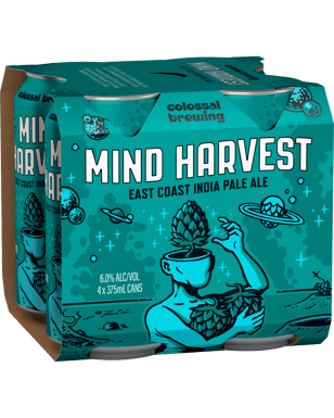 Colossal Brewing Mind Harvest East Coast Ipa Cans 375ml  4 Pack