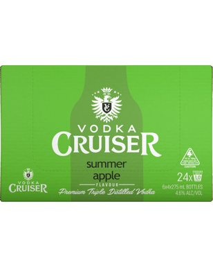 Vodka Cruiser Summer Apple Bottle 275ml  24 Case