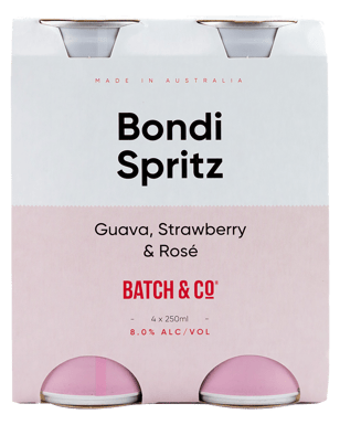 Batch & Co Bondi Spritz Guava Strawberry & Rose 250ml  4 Pack