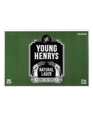 Young Henrys Natural Lager Cans 375ml  24 Case