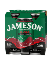 Jameson Triple Distilled Irish Whiskey & Cola 6.3% Cans 37  4 Pack