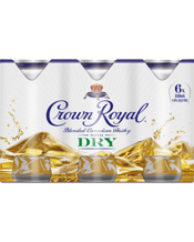 Crown Royal Whisky & Dry Cans 330ml  6 Pack