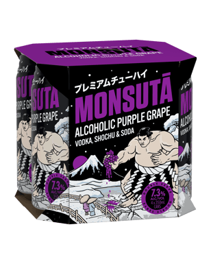 Monsuta Purple Grape Chuhai 7.3% Cans 350ml  4 Pack