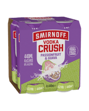 Smirnoff Crush Passionfruit & Guava Cans 440ml  4 Pack