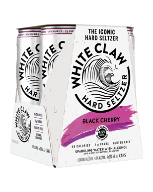 White Claw Seltzer Black Cherry Cans 330ml  4 Pack