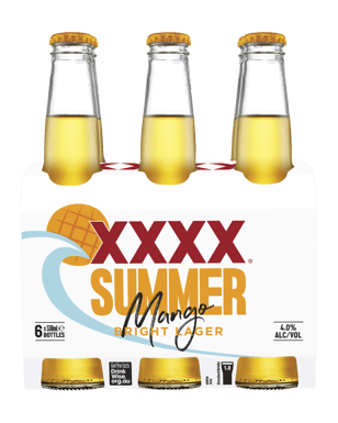 Xxxx Bright Lager With Mango Bottles 330ml  6 Pack