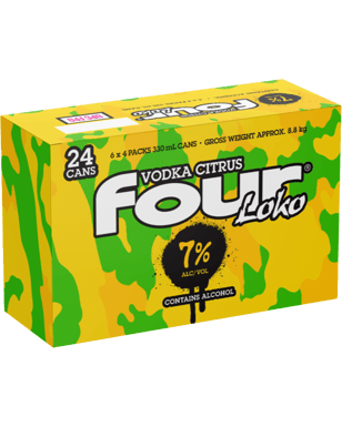 Four Loko Vodka Citrus Cans 330ml  24 Case