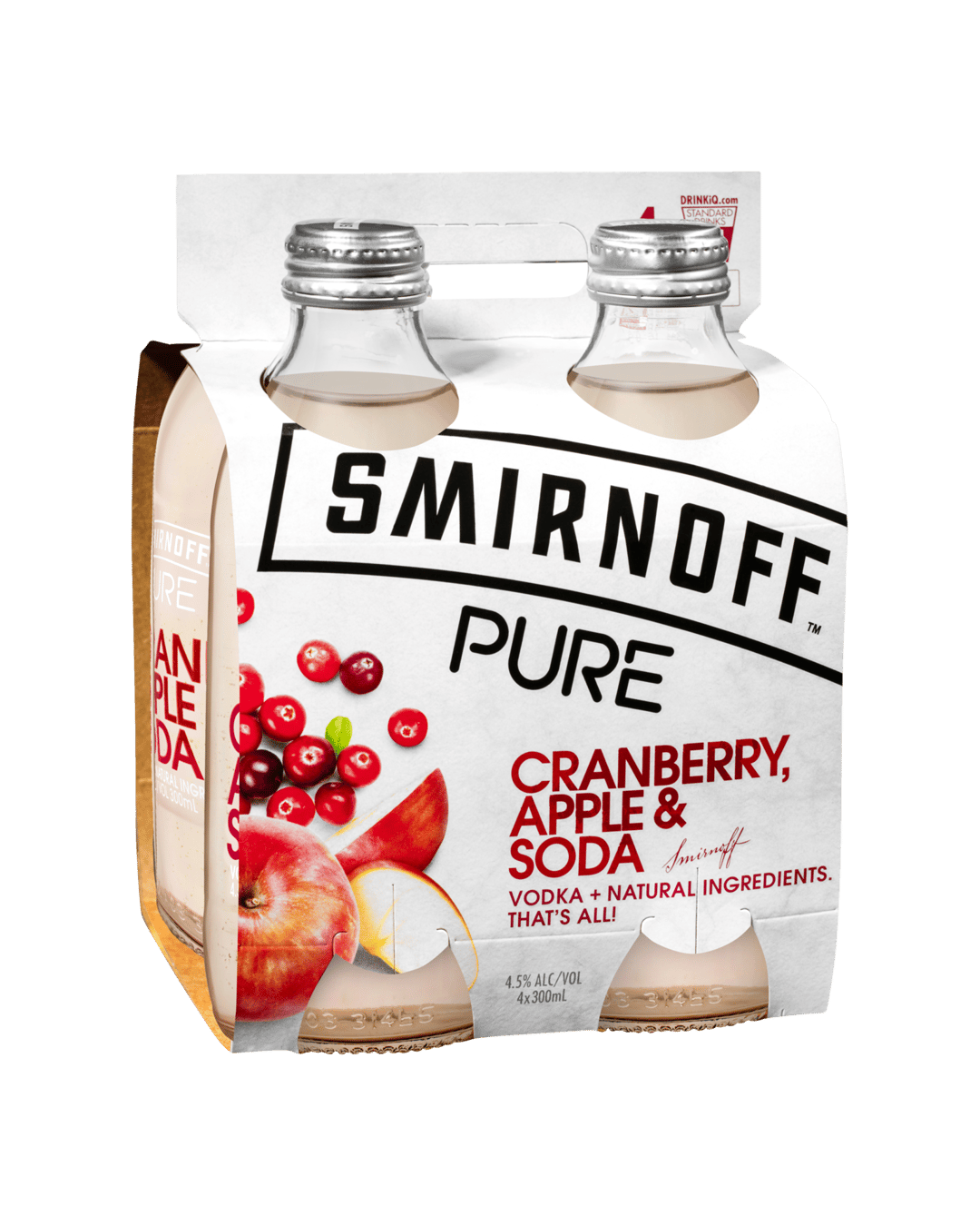 Smirnoff Pure Cranberry, Apple & Soda 300mL