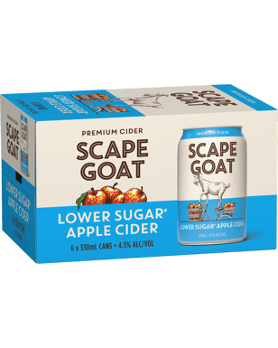Scape Goat Low Sugar Apple Cider Cans 330ml  6 Pack