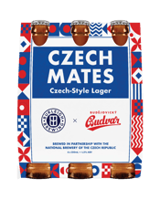 Burleigh Brewing Co. X Budvar Czech Mates Lager Bottle 330ml  6 Pack