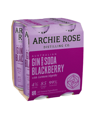 Archie Rose Australian Gin & Blackberry Soda Cans 330ml  4 Pack
