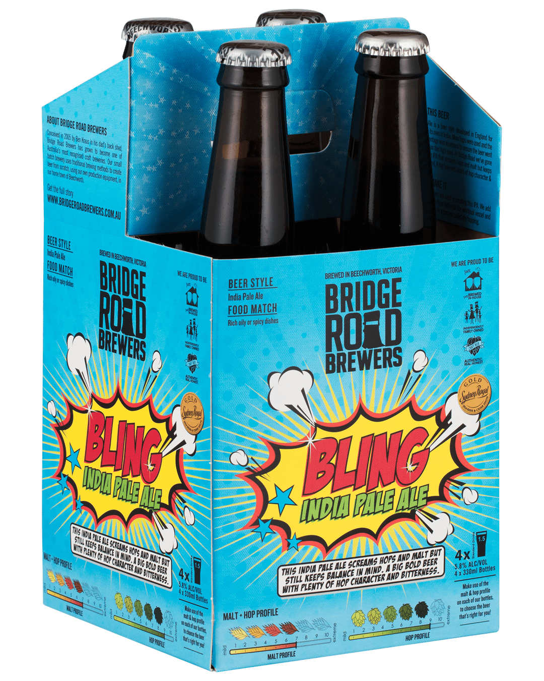Bridge Road Brewers Bling IPA Bottles 330mL