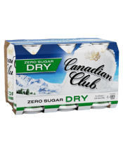 Canadian Club Whisky & Zero Sugar Dry 4.8% Cans 375ml  6 Pack