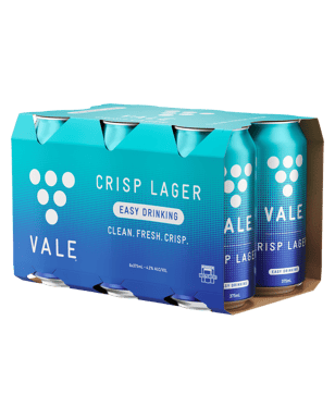 Vale Crisp Lager Cans 375ml  6 Pack