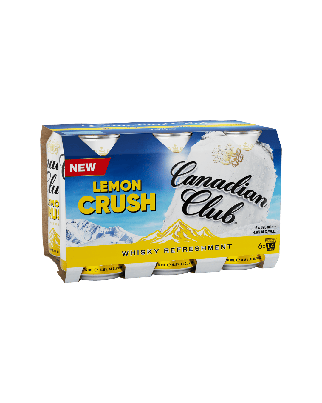 Canadian Club Lemon Crush Whisky 4.8% Cans 375mLx6
