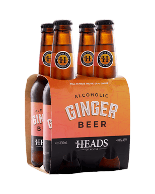 Heads Of Noosa Ginger Beer Bottle 330ml  4 Pack