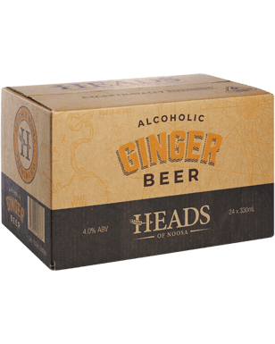 Heads Of Noosa Ginger Beer Bottle 330ml  24 Case