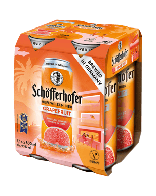 Schöfferhofer Grapefruit Can 500ml  4 Pack