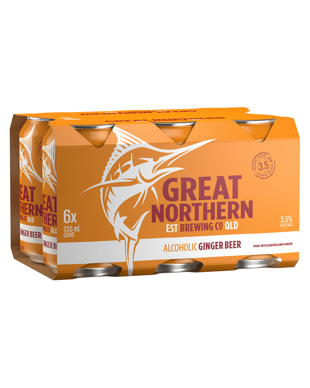 Great Northern Ginger Beer 3.5% Cans 6x330mL