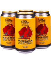 The Grifter Brewing Co Moderation Mid Strength Beer Cans 375ml  6 Pack