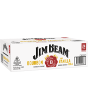 Jim Beam Vanilla & Cola 4.8% Cans 375ml  24 Case