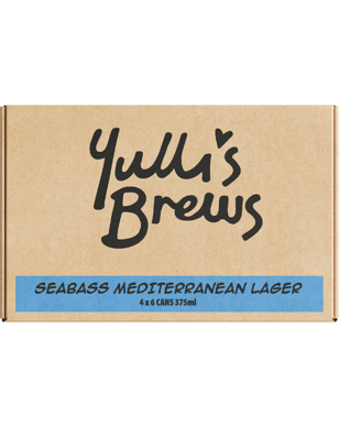 Yulli's Brews Seabass Mediterranean Lager Cans 375ml  24 Case
