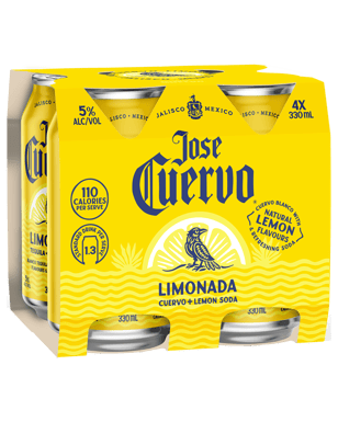 Jose Cuervo Limonada Cuervo & Lemon Soda Cans 330ml  4 Pack