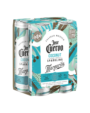 Jose Cuervo Coconut Sparkling Margarita Cans 330ml  4 Pack