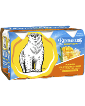 Bundaberg Sunny Rum Mango With Ginger Lime & Soda Cans 375ml  6 Pack