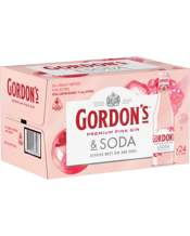 Gordon's Pink Gin & Soda Bottles 330ml  24 Case