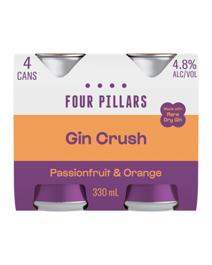 Four Pillars Gin Crush Cans 330ml  4 Pack