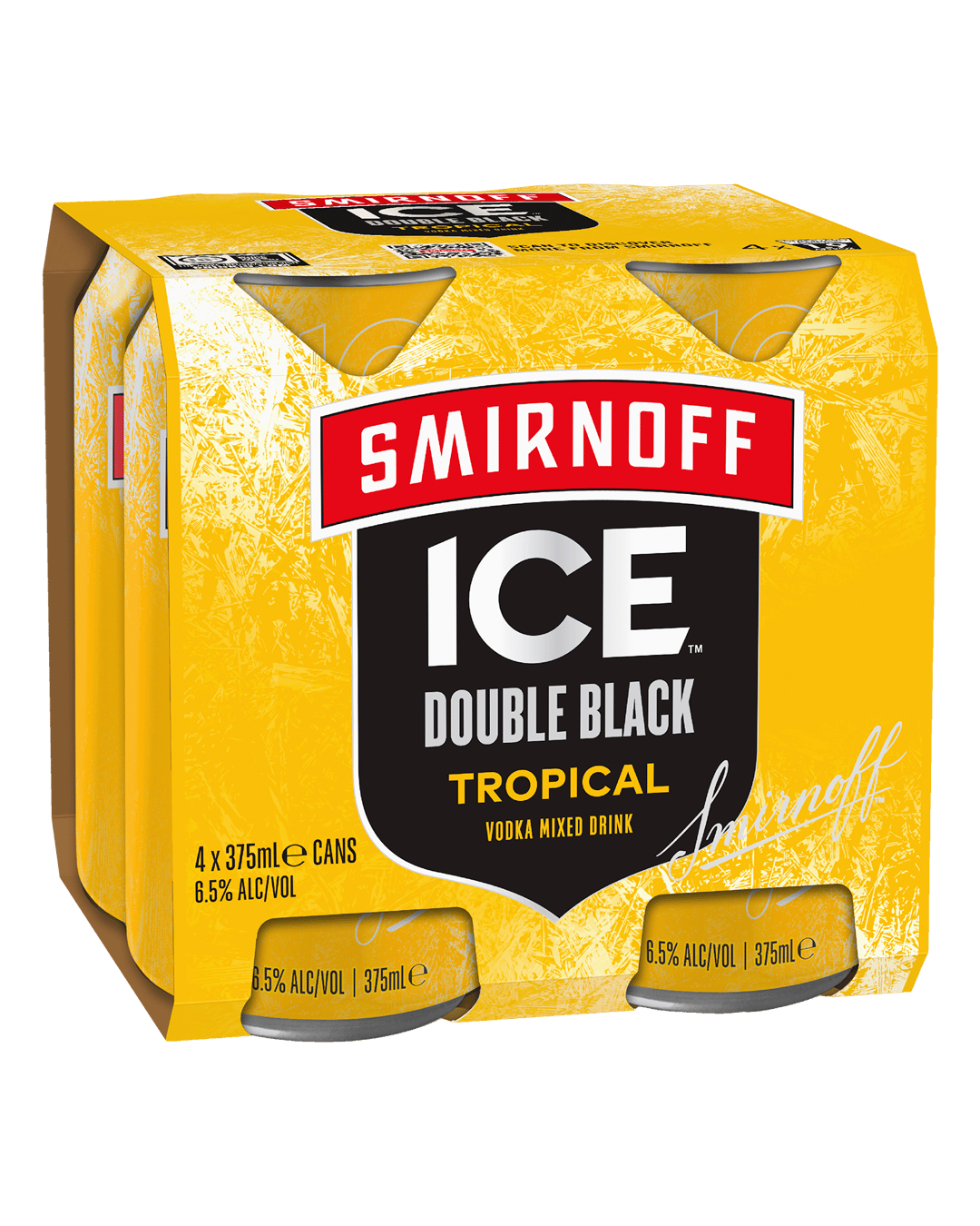 Smirnoff Ice Double Black Tropical Cans 6.5% 4X375mL